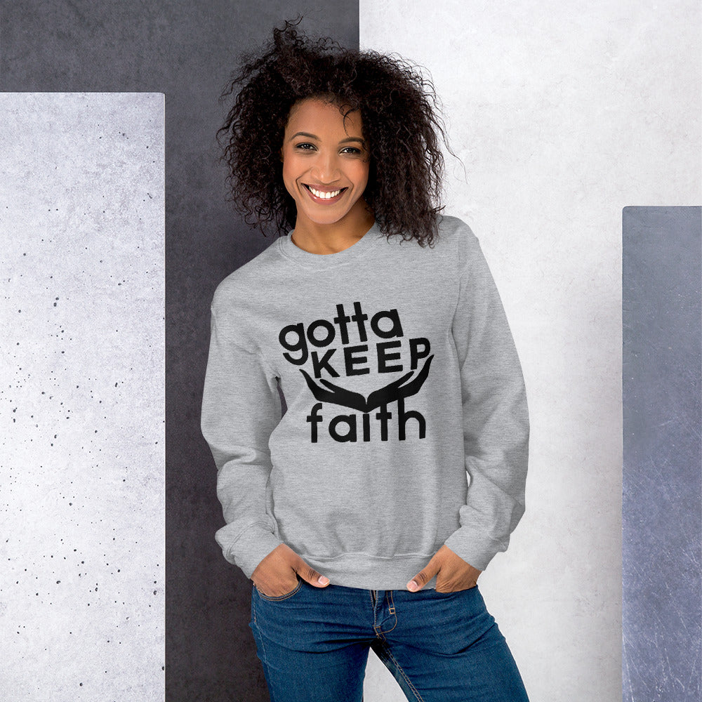 Unisex Hooded Sweatshirt Gotta keep faith black design