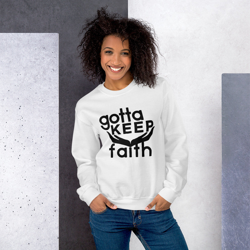 Unisex Hooded Sweatshirt Gotta keep faith black design