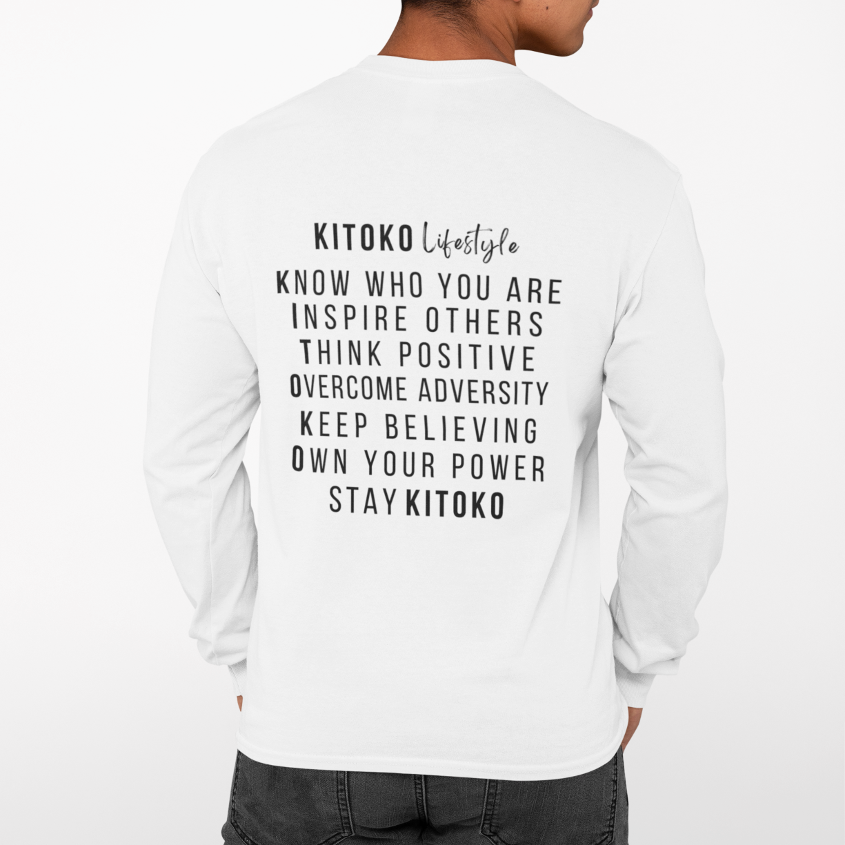 Kitoko logo/Slogan Long Sleeve Tee